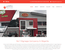 Tablet Screenshot of goldfirenigeria.com